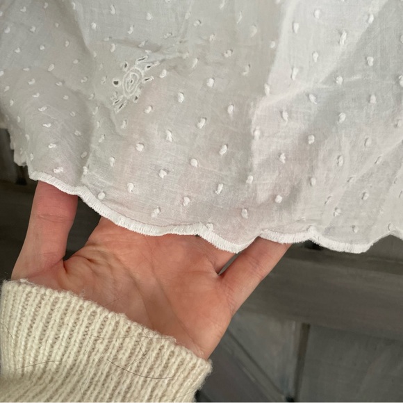 Matilda Jane Snow Globe‎ White Eyelet Floral Blouse Size XL - Picture 7 of 11